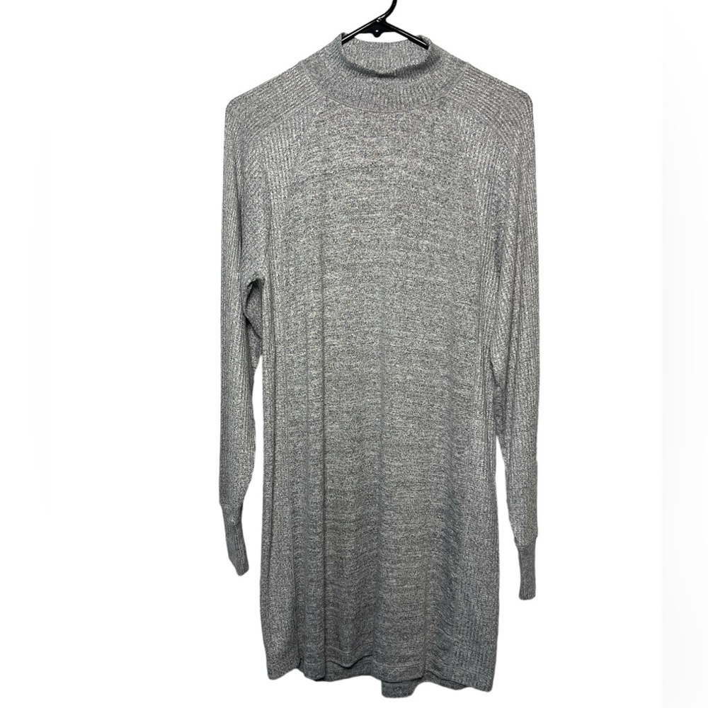Rag & Bone Grey Knit Racer Mock Neck Lightweight Sweater Dress